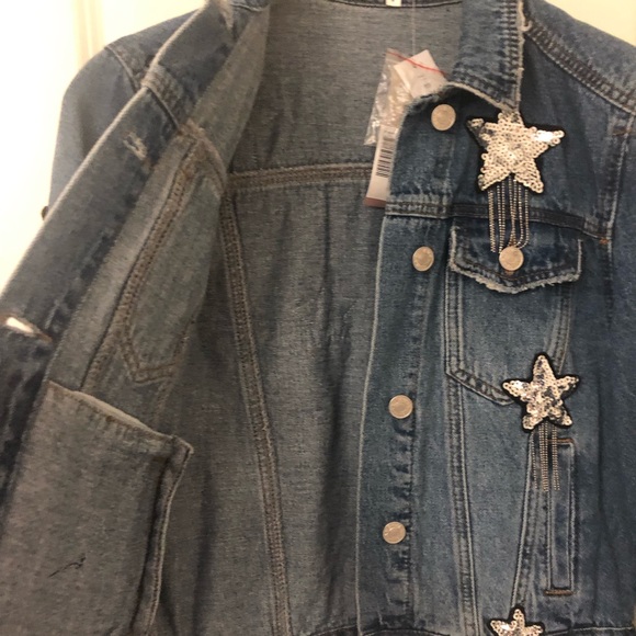 Sunset and Spring women’s denim jacket embellished - Picture 4 of 12